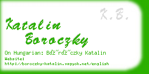 katalin boroczky business card